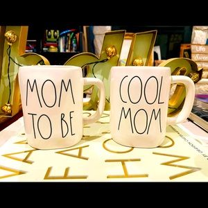 Rae Dunn Cool Mom & Mom to be coffee mugs